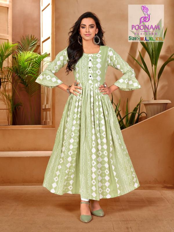 Poonam Crush Print 2 Designer Ethnic Wear Long Kurti 